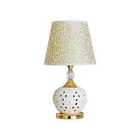 HDBCYUAZ Table Lamps Fashion Creative Ceramic Table Lamp Family Bedroom Bedside Lamp Study Simple Energy-Saving Table Lamp LED Desk Lamp(C)