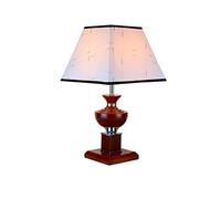 HDBCYUAZ Table Lamps Modern Chinese Style Simple Dimmable High-Grade Wooden Table Lamp Bedroom Bedside Lamp Living Room Study Table Lamp Hotel Room Lamp LED Desk Lamp(Dimmer Switch)