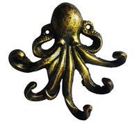 HDBCYUAZ Wall Hooks Coat Hooks Wall Mounted Craft Kitchen Coat Hanging Decorative Hook Bedroom Home Decor Organizer Storage Octopus Shape Cast Iron Wall mounted coat rack(A)