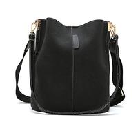 HDBD Bucket bag Crossbody Bag for Women Vintage Bucket Tote PU Leather Shoulder Bag Handbags with Adjustable Strap Retro Messenger Bags