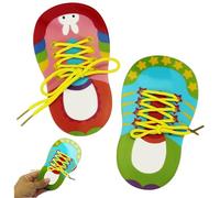 HDBHSBE 2PCS Shoe Tying Practice for Kids, Plastic Early Educational Shoe Tie Practice for Kids, Reusable How to Tie Your Shoes for PreschoolersShoe Tying for