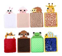 HDBHSBE 8PCS Sensory Mats Set Soft Animal Sensory Toys with Different Textures Engaging Stress Relief and Focus Board for Development