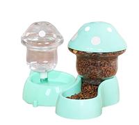 HDBHSBE Automatic Pets Feeder Waterer Set 1800ml Cats Food Feeder and 500ml Dogs Water Dispenser with DIY Sticker for Small Medium Big Pets Greenautomatic cat feeders