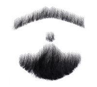 HDBHSBE Fake Men Beard Real Hair Moustache Beard Life Like Mustache Real Hair Fake Moustache for Man Makeup Life Like Mustache
