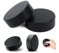 HDBHSBE Foam Ice Hockey Pucks 4Pcs Wear-resistant Ice Hockey Pucks Lightweight for Practicing and Classic Training Soft Black Puck for Indoor Use GiftsFoam