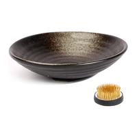 HDBHSBE Ikebana Kit Japanese Flower Shallow Container Ceramics Ikebana Vase with Flower Frog Floristry Floral Frog Needle Straightening Tool Japanese Vase Set for PlantingIkebana Kit