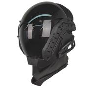 HDBHSBE Mask with Guide Rail Futuristic Mask PC Decorative Punk with Face Cyber for Cosplay Party Halloween Music Festival Helmet