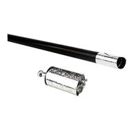 HDBHSBE Metal Appearing Cane Trick Prop Telescopic Trick Wand Stretchable Extendable Out Props Pocket Staff Black Pocket Staff