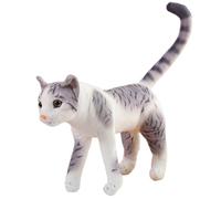 HDBHSBE Realistic Tabby Cat Stuffed Animals, Plush Kitten Toy, Lifelike American Shorthair Cat, Kitty Stuffed Animals Dolls Gifts for Anxiety, Women Kids Bedtime /13.7Inchrealistic