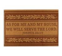 HDBMHDBM Door Mat Indoor Doormat, Funny Doormats,As for Me and My House, We Will Serve The Lord. Welcome Doormats Home Decor, huidongbomu-0059
