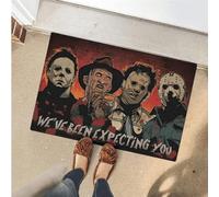 HDBMHDBM Doormat Indoor We're Been Expecting You Doormat Michael Myers Horror Characters for Halloween Lovers Doormat Home Decor