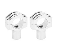 HDBUBALUS 1.25'' Motorcycle Handlebar Riser Handle Bars Clamp Mount Fit For Harley Sportster Road King Dyna Softail (Color: Chrome)