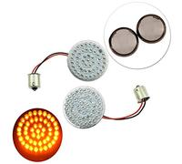 HDBUBALUS 2" Rear 1156 LED Turn Signal LED Light Panel with Lens Fit for Harley 2002-2013 Dyna Softail Sportster