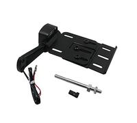 HDBUBALUS Black Adjustable License Plate Side Mount Bracket with LED Light Fit for Harley Sportster 883 1200 48 XL 04-UP