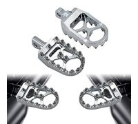 HDBUBALUS Chrome Wide Foot Pegs 360° Roating Footpegs Fit for Harley Sportster Bobber Chopper Dyna Fatboy Street Bob Wide Glide