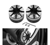 HDBUBALUS Front Axle Nut Covers Axle Caps Fit for Harley Sportster XL 1200 Dyna Softail Fat Boy Touring Street Road Electra Tri Glide 2 pcs Black
