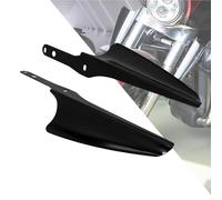 HDBUBALUS Front Fork Mount Wind Deflectors Compatible with Harley Electra Glide Road King Street Glide 1995-2020 (Color:Black)