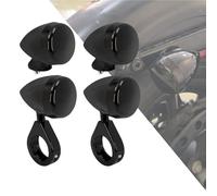 HDBUBALUS Front Rear LED Bullet Turn Signal Light 39mm Fork Clamp Indicator Blinker Fit for Harley Sportster Dyna Bobber Suzuki Kawasaki Cruiser Street Custom Bike All Black 4 Pcs