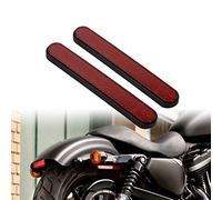 HDBUBALUS Front Rear Reflector Sticker Saddlebag Latch Cover Reflector Lower Fork Reflector Fit for Harley Touring Sportster XL883 Touring Dyna 1 Pair