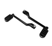 HDBUBALUS Heel Toe Shift Levers w/Shifter Pegs Front and Rear Levers Fit for Touring Road King Road Glide Street Glide Electra Glide 1988-later FL Softail 1986-2017 Trike 2008-later Black