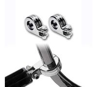 HDBUBALUS Highway Pegs Clamps Mounting Kit Fit for 1-14" 1.25" Engine Guard Bar Crash Bar Compatible with Harley Harley Electra Road King Street Glide Chrome