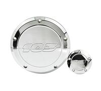 HDBUBALUS Motorcycle 103 Derby Cover Timing Timer Cover Point Cover Fit for Harley Dyna 99-17 Softail Touring Chrome