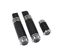 HDBUBALUS Motorcycle Accessories Footrest Foot Pegs And Shifter Peg Fit for Harley Sportster Touring Dyna Softail Custom-Black