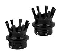 HDBUBALUS Motorcycle Crown Front Axle Nut Cover Caps Compatible for Harley Softail Dyna Sportster Touring Road King Electra Street Glide 2002-2020 (Color:Black)