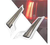 HDBUBALUS Motorcycle Filler Panel Lights LED Rear Fender Turn Signal Brake Lights Fit For Harley Touring Road King Street Glide 2014-Later Chrome gray