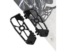 HDBUBALUS Motorcycle Floorboards Driver Footboards Wide Foot Pegs Board Pedal Compatible with Toouing Electra Road Street Glide Softail Road King Black Edge