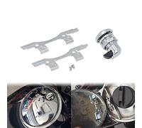 HDBUBALUS Motorcycle Fuel Door Latch Push Fit for Harley Touring Electra Glide Road Glide 1992-2016 Chrome
