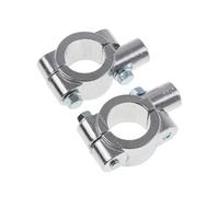 HDBUBALUS Motorcycle Group 1" 25mm Motorcycle HandleBar 10mm Mirror Thread Mount Holder Clamp Adaptor Chrome
