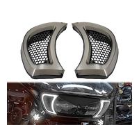 HDBUBALUS Motorcycle Headlight Vent Accent Turn Signal LED Indicator Side Lights For Harley Road Glide FLTRX 2015-2023 (Smoke Lens)