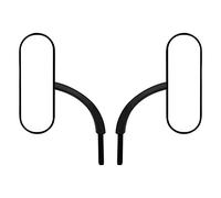 HDBUBALUS Motorcycle Mini Oval Rearview Mirror Fit For Harley Sportster Softail XL Matte Black
