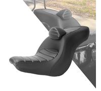 HDBUBALUS Motorcycle One-piece Seat Driver& Passenger Seat Fit for Harley Softail Low Rider FXLR FXLRS FXLRST 2018-later (#2 Seat w/Pad-Striped)