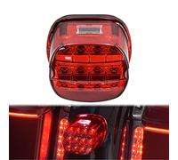 HDBUBALUS Motorcycle Rear Led Tail Light Red Lense Brake Running Taillight Fit for Harley Sportster Touring Road King Electra Glide Dyna Fat Boy Night Train Softail 1 Pcs