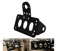 HDBUBALUS Tail Light Side Mount License Plate Bracket Horizontal Vertical Tag Holder Fit for 20mm (34") Axle Mount Compatible with Harley Yamaha Suzuki Cruiser Chopper Bobber Custom Bike