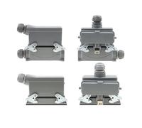 HDC-HE-024 Rectangular Heavy Duty Connector 24 Pins Industrial Aviation Waterproof Plug Socket with Protective Cover 500V 16A(24 Core Top Outgoing)