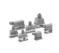 HDC-HE4 Heavy Duty Waterproof Connector - 16A 500V Rectangular Industrial Connector with Top and Side Line Outlet ,1pcs(48 Core Lateral Line)