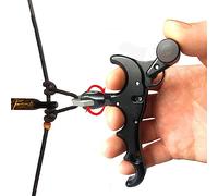 HDCCDM Archery Release Aids, 4 Fingers Trigger Thumb Bow Release, Archery Release 360° Rotatable Thumb Release for Compound Bow, Compound Bow Hunting Archery Hunting