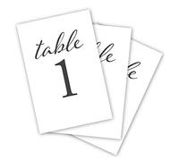HDCo Black Wedding Table Numbers, 1-25, Centerpiece Decorations, Double Sided 4x6, Numbers 1-25 and Head Table Card Included, for Table Number Holders