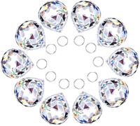HDCRYSTALGIFTS 10PCS Crystal Suncatcher 20mm Rainbow Maker Crystal Prism Sun Catcher for Windows Hanging Crystals Glass Ball Prism Pendant Ornaments Christmas Hanging Pendant Deco