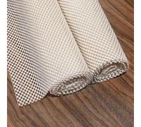 HDCRYSTALGIFTS 2pcs Non Slip Rug Underlay 150 x 210CM Multipurpose Anti Slip Rug Pads, PVC Rug Gripper Anti Slip Matting,Cuttable Carpet Grippers Underlay for Hard Smooth Floors (White)