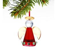 HDCRYSTALGIFTS Crystal Angel Ornaments Mini Hanging Guardian Angel Pendant for Christmas Tree Decoration Holiday Ornaments for Xmas Tree