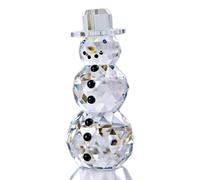 HDCRYSTALGIFTS Crystal Snowman Figurines Collectibles with Hat, Table Decor Paperweight