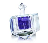 HDCRYSTALGIFTS Handmade Hanukkah Dreidel Figurine Ornament with Blue Crushed Diamonds Crystal Art Collectible Jewish Dreidel Paperweight Decorative,Blue