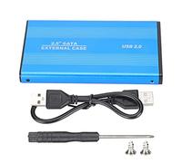 HDD Enclosure Plug Play 3TB USB2.0 SSD Hard Disk Box SSD Enclosure Fast Transfer Rate USB2.0 Interface Blue LED Power Supply Suitable Young People (Blue)