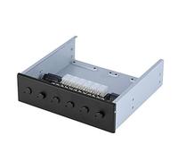 HDD Power Control Switch for Desktop PC Computer, Drive Switcher with 6 Self-Locking Switches for Multiple System Control, 2.5" Hard Disk Fixed, for Extended Power Supply, Hard Disk