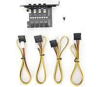 HDD Power Switch Control Module, SATA Hard Disk Power Switcher, 4 - Port Desktop PC HDD Power Controller with 4x 60cm SATA Cables for Server Rack and DIY Build