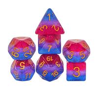 HDdais 7PCS DND Dice Bisexual-Pride Polyhedral Dice Set D&D Homosexual Flag for RPG and Other Tabletop Games